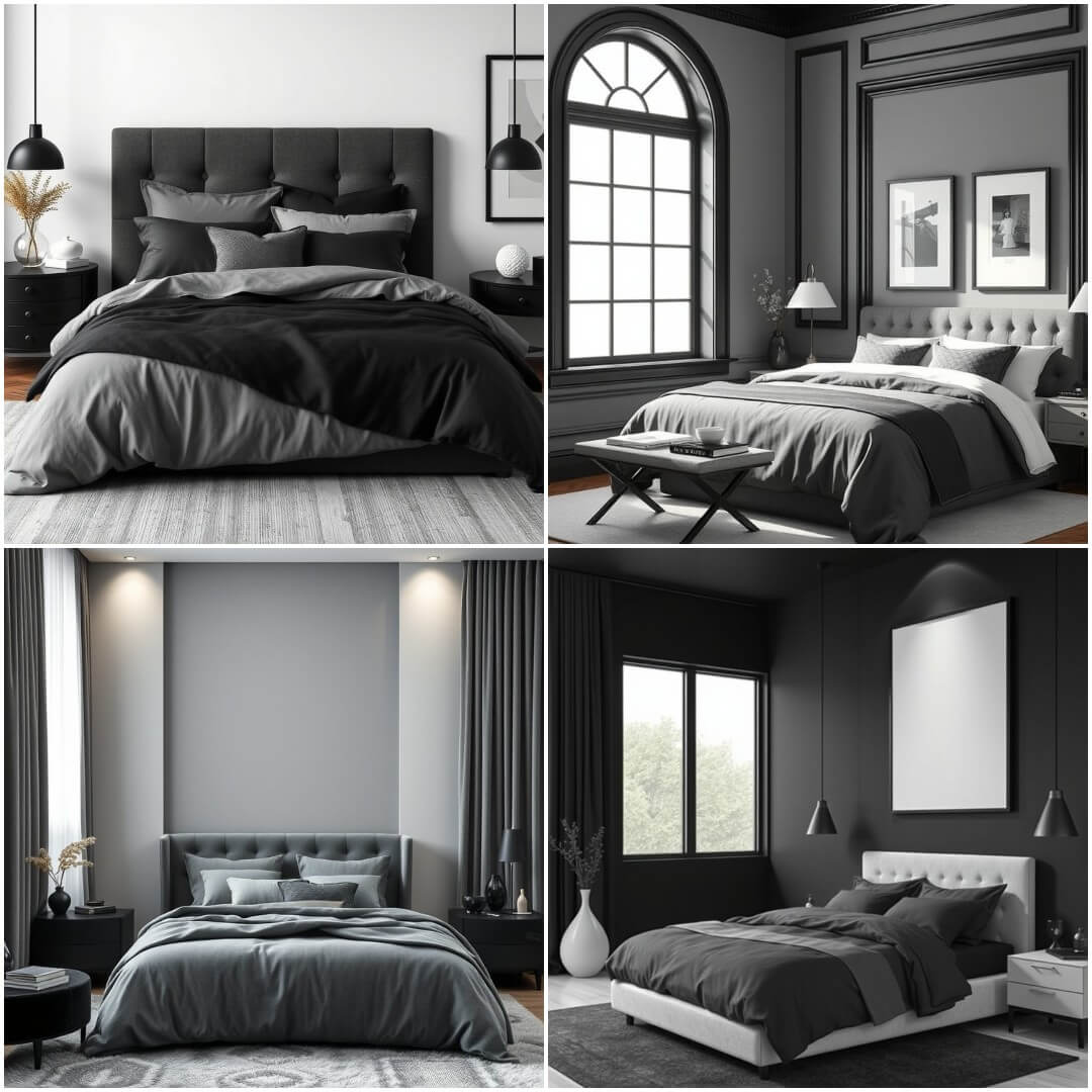 20 Black and Grey Bedroom Ideas To Make A Statement