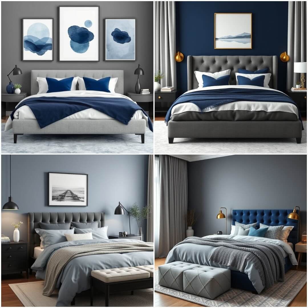 20 Blue and Grey Bedroom Ideas for A Calming Atmosphere