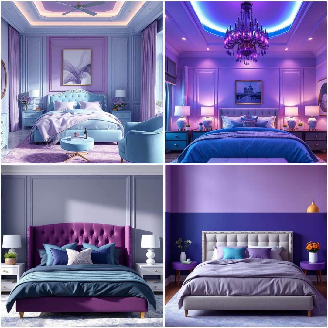20 Blue and Purple Bedroom Ideas for A Dreamy Ambience