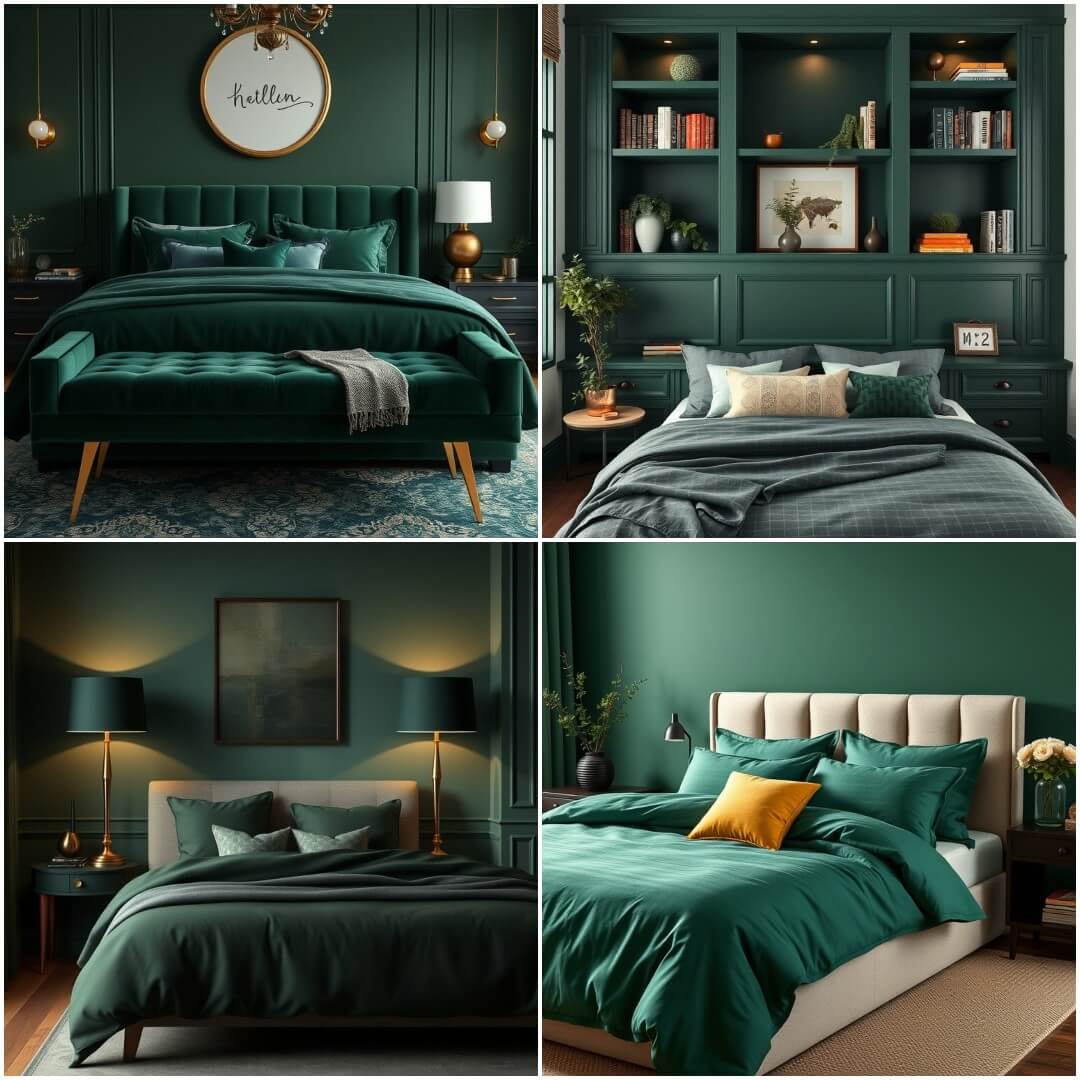 40 Dark Green Bedroom Ideas for A Luxe and Cozy Space