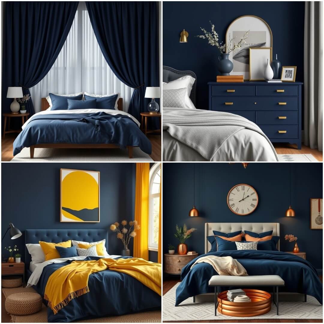30 Navy Blue Bedroom Ideas for A Bold and Elegant Look