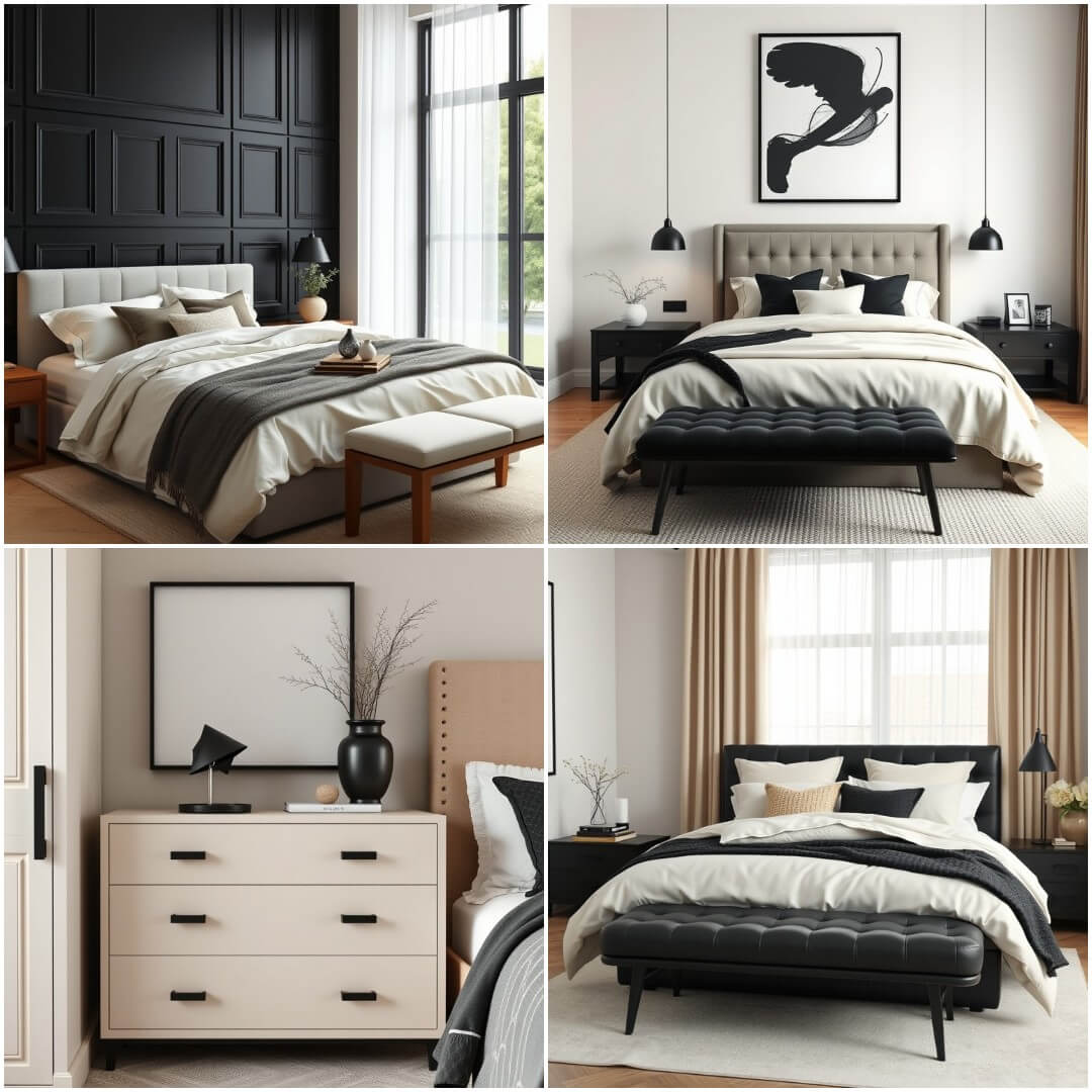 20 Neutral and Black Bedroom Ideas for A Timeless Look